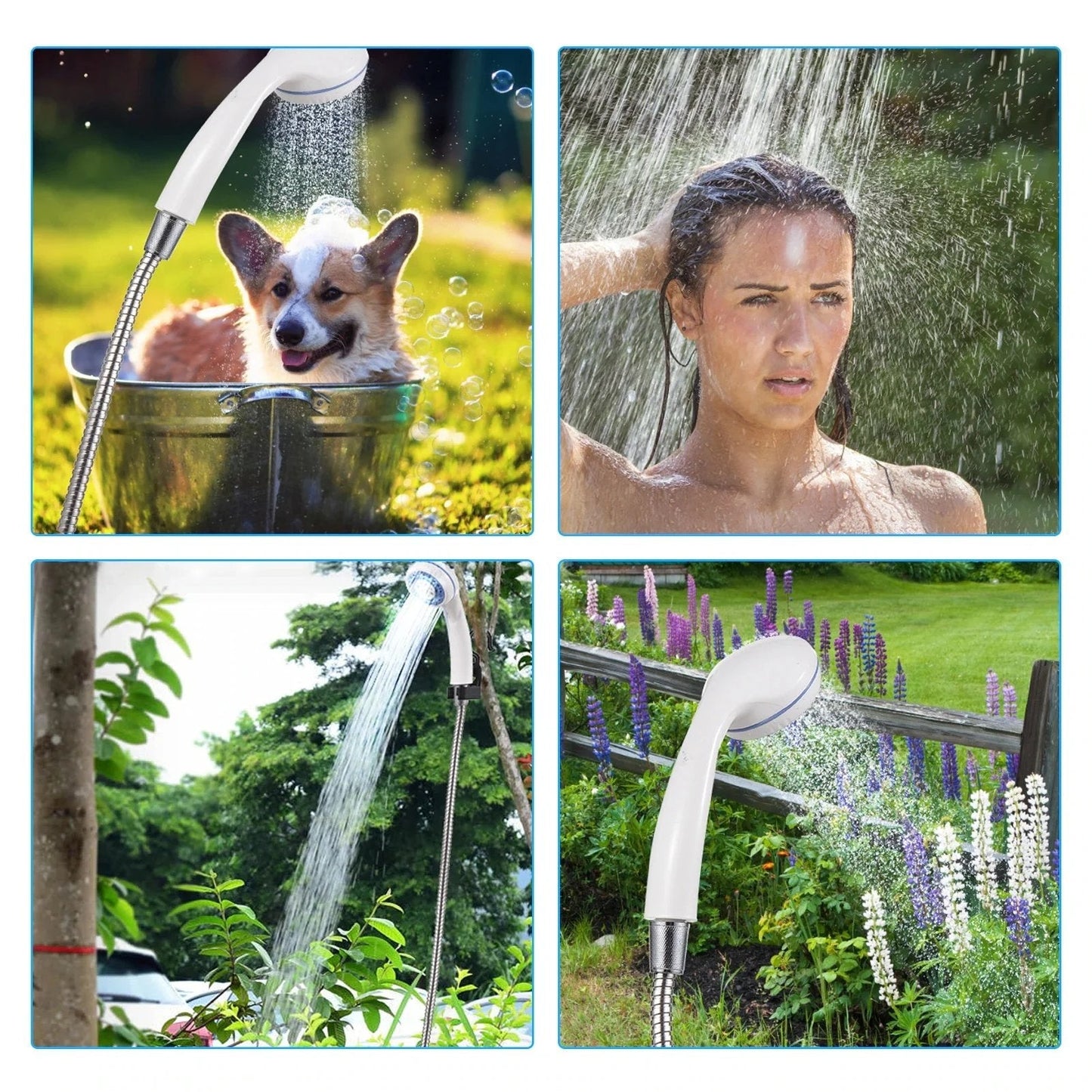 đżTragbare Campingdusche Mit Einstellbarem Durchfluss âšFĂŒr Einfaches Und Bequemes Reinigen Im Freien!