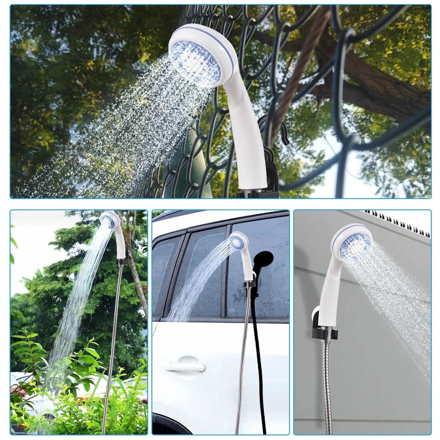 đżTragbare Campingdusche Mit Einstellbarem Durchfluss âšFĂŒr Einfaches Und Bequemes Reinigen Im Freien!