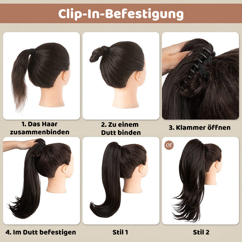 💕LETZTER TAG DER AKTION - 50 % RABATT💕Lockige, gewellte Frizz-Haarverlängerung mit Pferdeschwanz