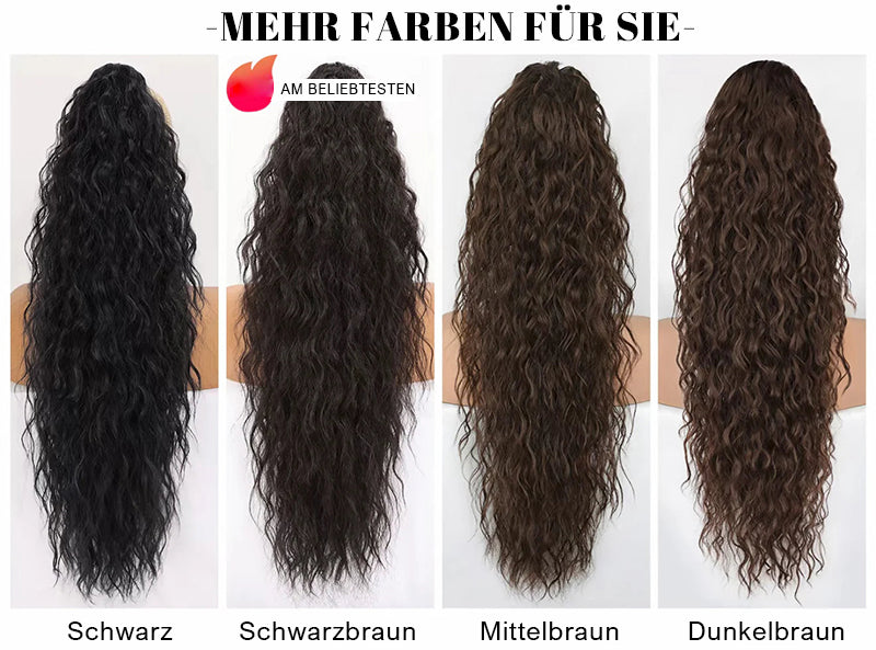 💕LETZTER TAG DER AKTION - 50 % RABATT💕Lockige, gewellte Frizz-Haarverlängerung mit Pferdeschwanz