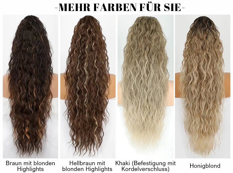 💕LETZTER TAG DER AKTION - 50 % RABATT💕Lockige, gewellte Frizz-Haarverlängerung mit Pferdeschwanz