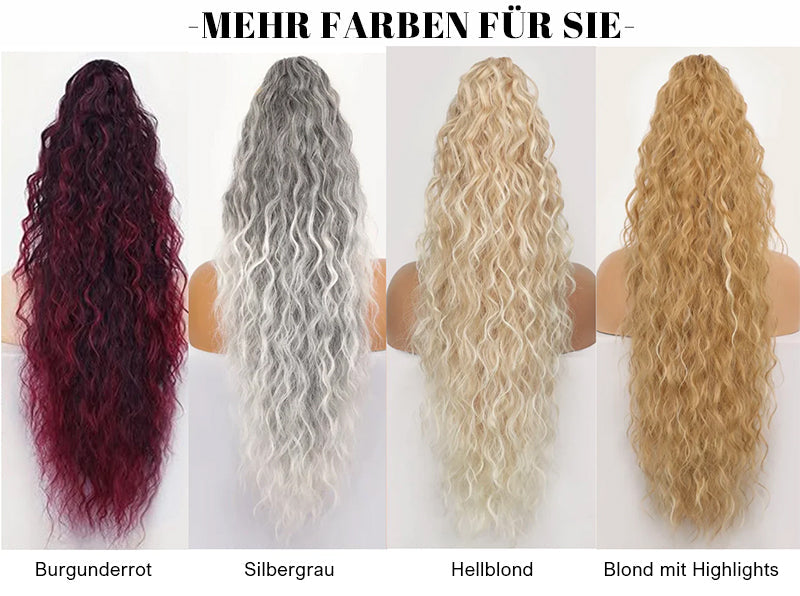 💕LETZTER TAG DER AKTION - 50 % RABATT💕Lockige, gewellte Frizz-Haarverlängerung mit Pferdeschwanz