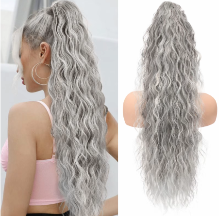 💕LETZTER TAG DER AKTION - 50 % RABATT💕Lockige, gewellte Frizz-Haarverlängerung mit Pferdeschwanz