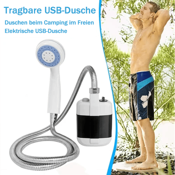 đżTragbare Campingdusche Mit Einstellbarem Durchfluss âšFĂŒr Einfaches Und Bequemes Reinigen Im Freien!