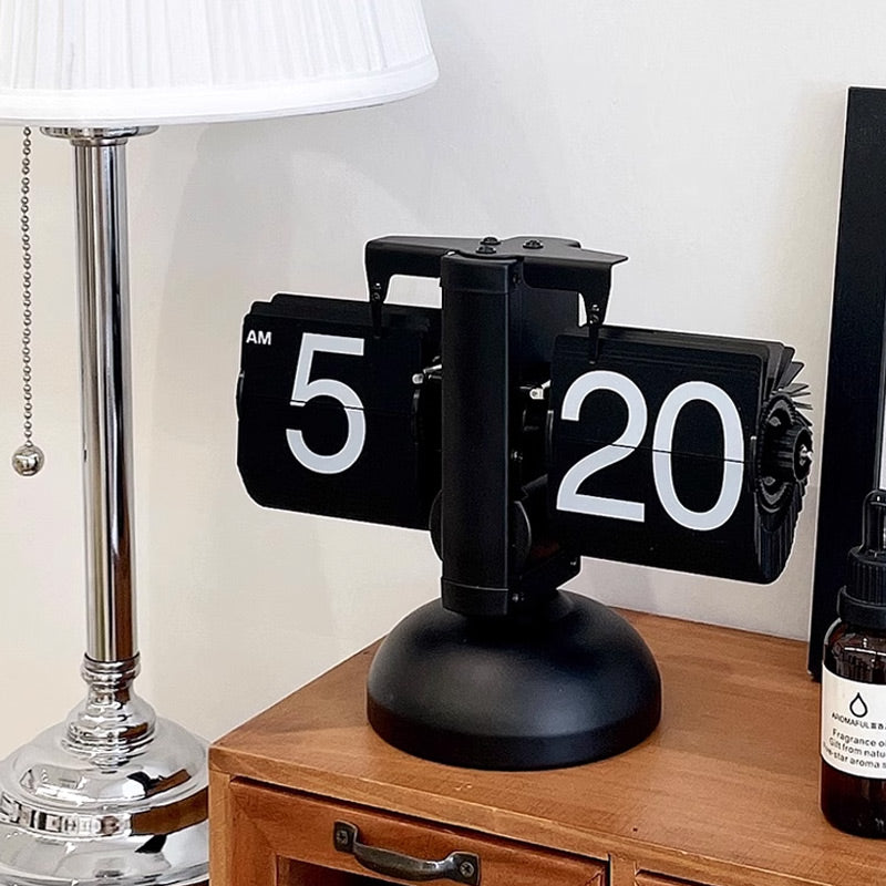 🎁Modern Digital Mechanical Retro Flip Down Clock wіth Internal Gear Operated