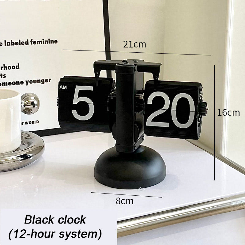 🎁Modern Digital Mechanical Retro Flip Down Clock wіth Internal Gear Operated