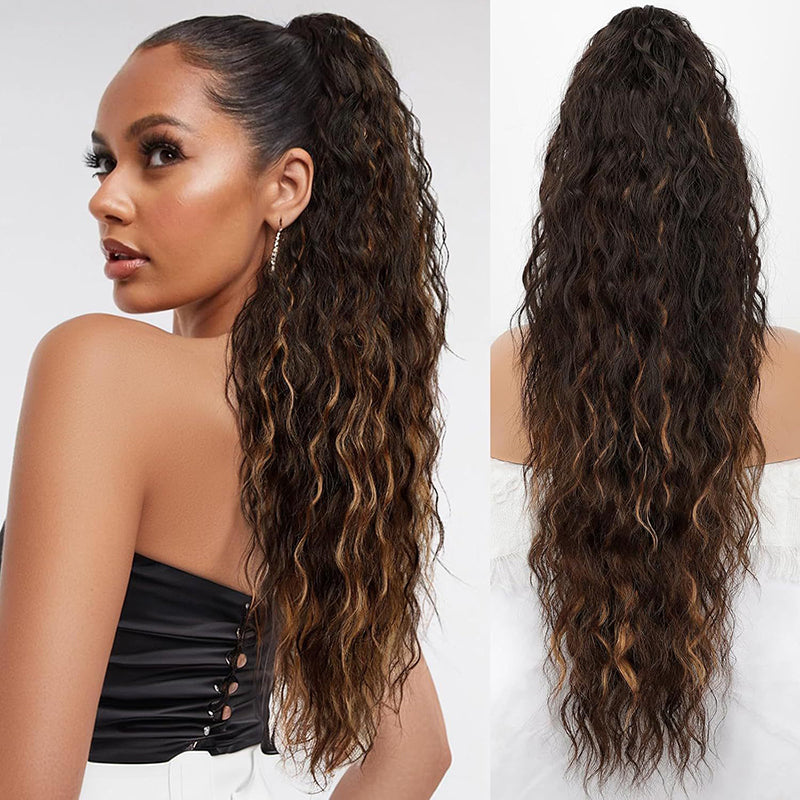 💕LETZTER TAG DER AKTION - 50 % RABATT💕Lockige, gewellte Frizz-Haarverlängerung mit Pferdeschwanz