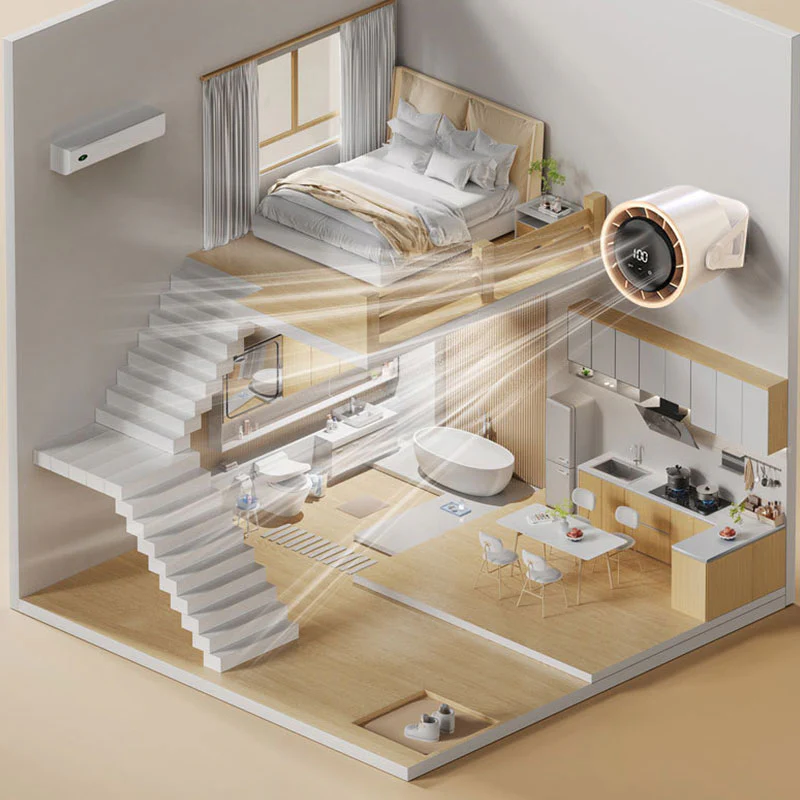 Tragbarer, wiederaufladbarer Tischventilator