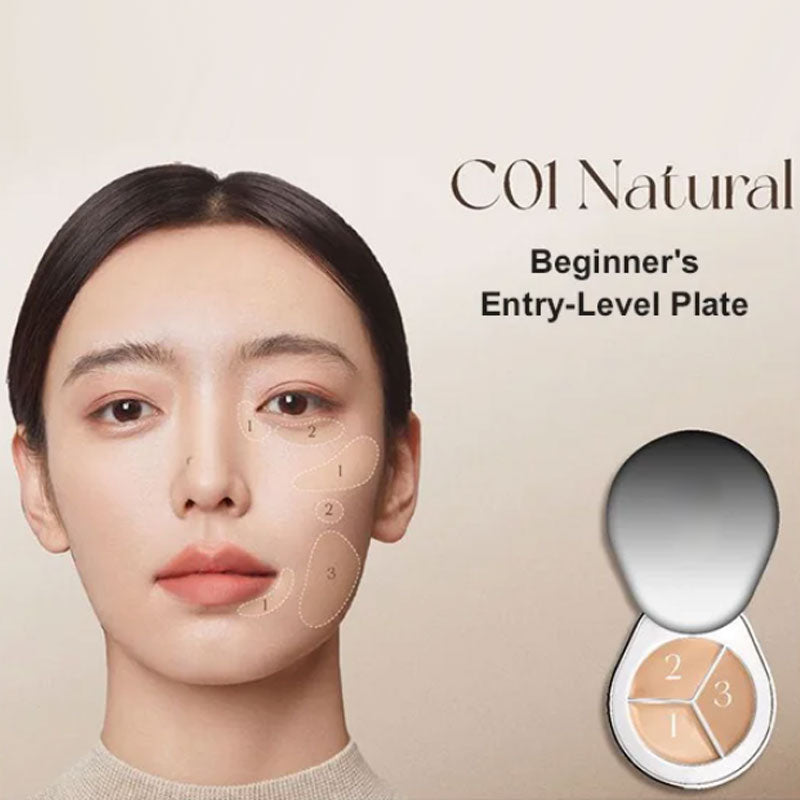 3-in-1 feuchtigkeitsspendende langanhaltende Concealer-Palette