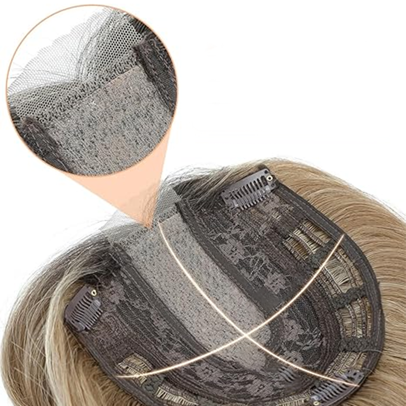Gewelltes Clip-In-Haarteil mit Pony für dünner werdendes Haar