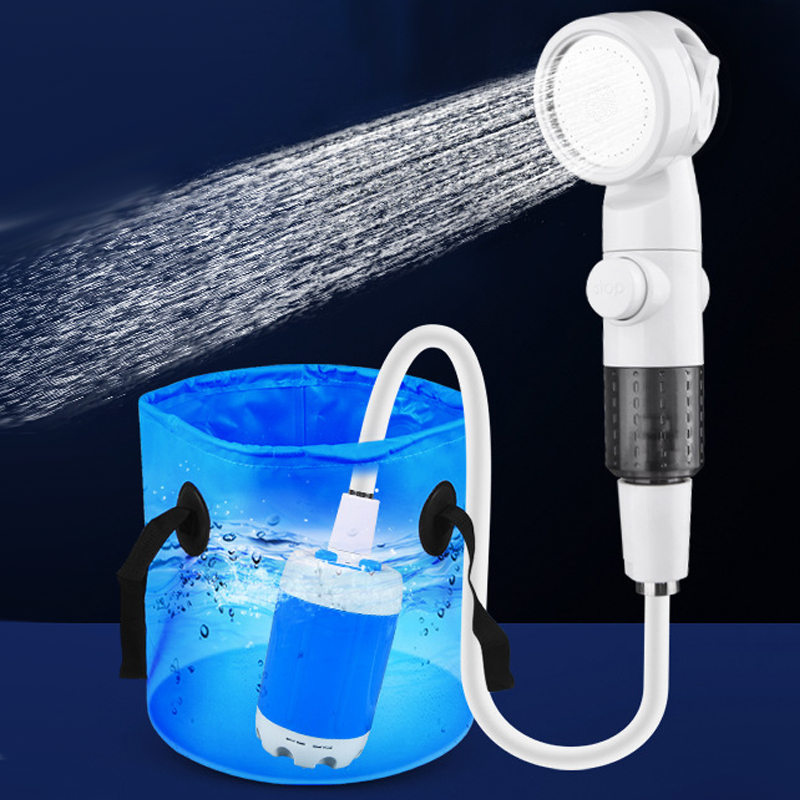 Kabellose, Wiederaufladbare Campingdusche Mit Pumpe