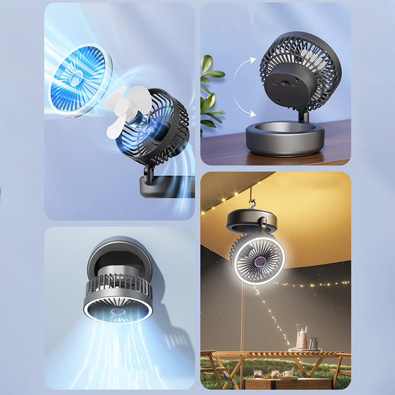 💥Heißer Verkauf💥 4-in-1 tragbarer Klappventilator mit Licht