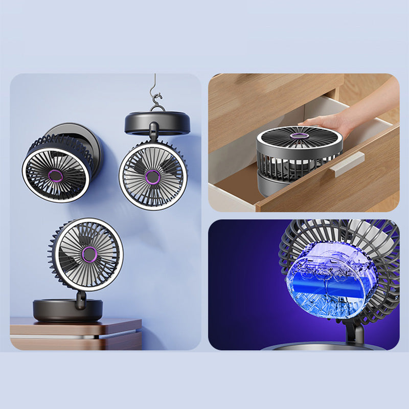 💥Heißer Verkauf💥 4-in-1 tragbarer Klappventilator mit Licht