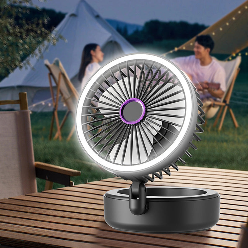 💥Heißer Verkauf💥 4-in-1 tragbarer Klappventilator mit Licht