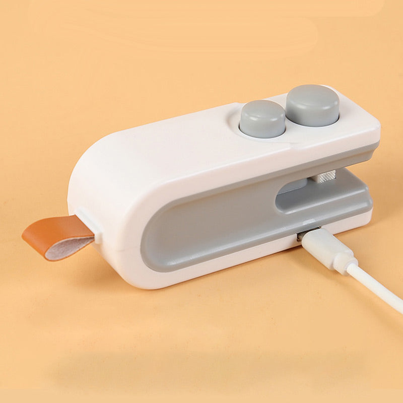2-IN-1 Mini tragbare wiederaufladbare Beutelverschließ- und Schneidemaschine