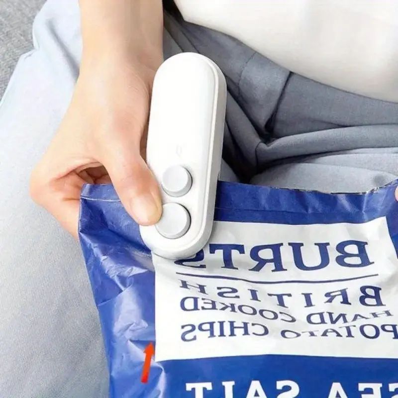 2-IN-1 Mini tragbare wiederaufladbare Beutelverschließ- und Schneidemaschine