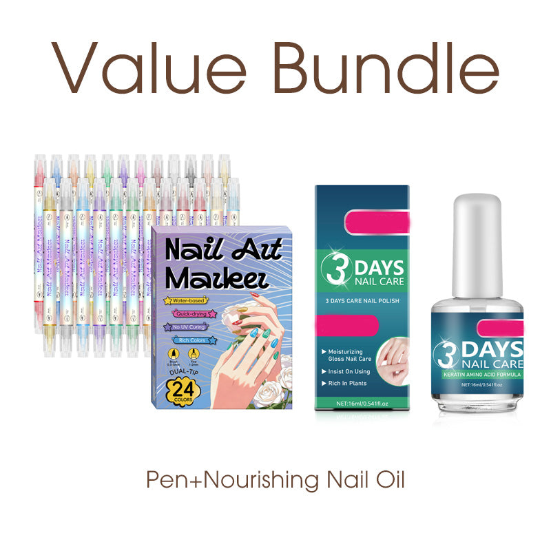 ✍️ 50 % RABATT! 💅 Nageldesignpenna med 2-i-1-spets – exakta linjer och detaljer – perfekt för hemmet eller på resan – snygg, professionell nagelkonst utan krångel ✨
