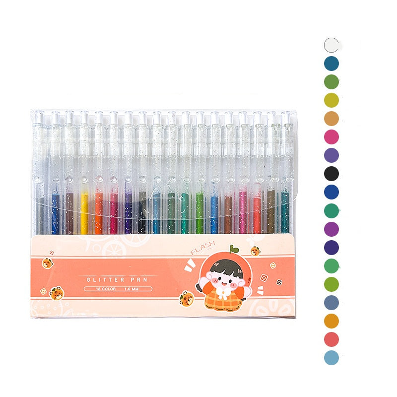 đš 50% RABATT NU! Retractable Glitter Gel Pen Set â livfullt glitterblĂ€ck, snabbtorkande & tunn spets â perfekt för journaling, teckning och kreativa projekt âšđïž