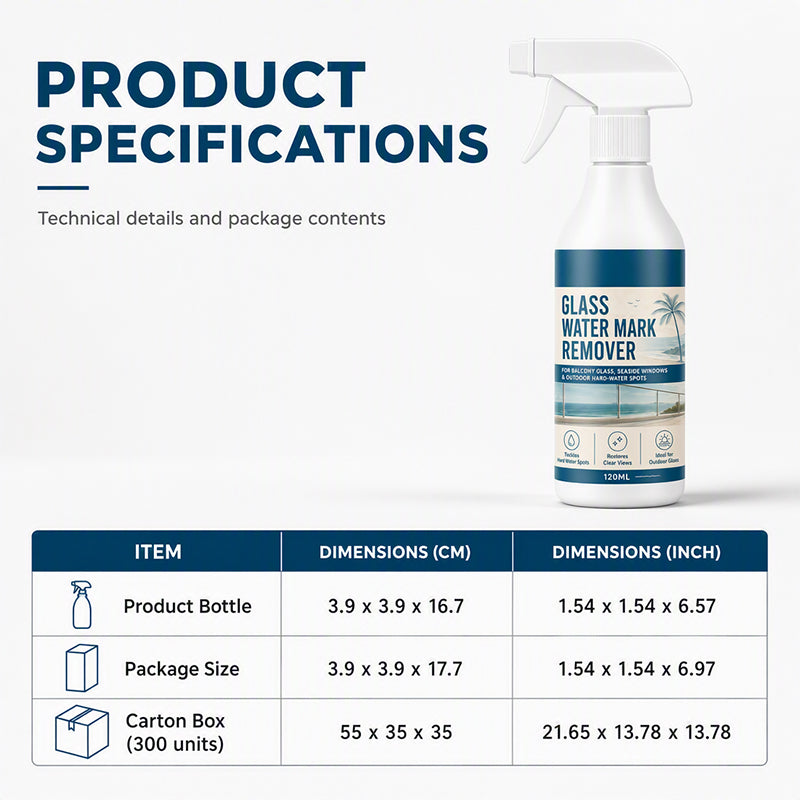 đ§ 50% RABATT NU! Glass Water Mark Remover Spray â effektiv borttagning av vattenflĂ€ckar, mineralavlagringar & saltrester â perfekt för klarare glasytor âš
