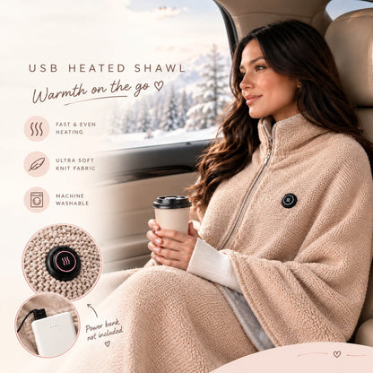 ❄️🔥 Bärbar elektrisk värmefilt och värmesjal – mjuk, värmande & perfekt för kalla vinterdagar 🧣✨