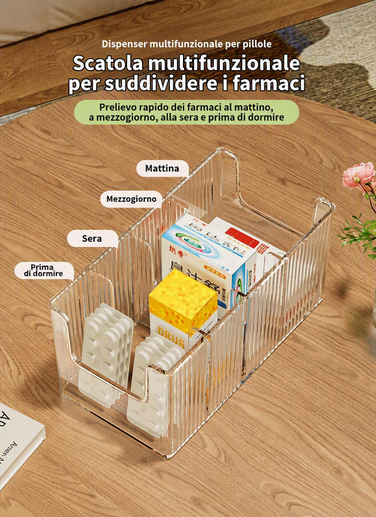 🔥Utdragbar transparent medicinförvaring — Teleskopisk, perfekt för att organisera ditt medicinkåp 💊🗄️