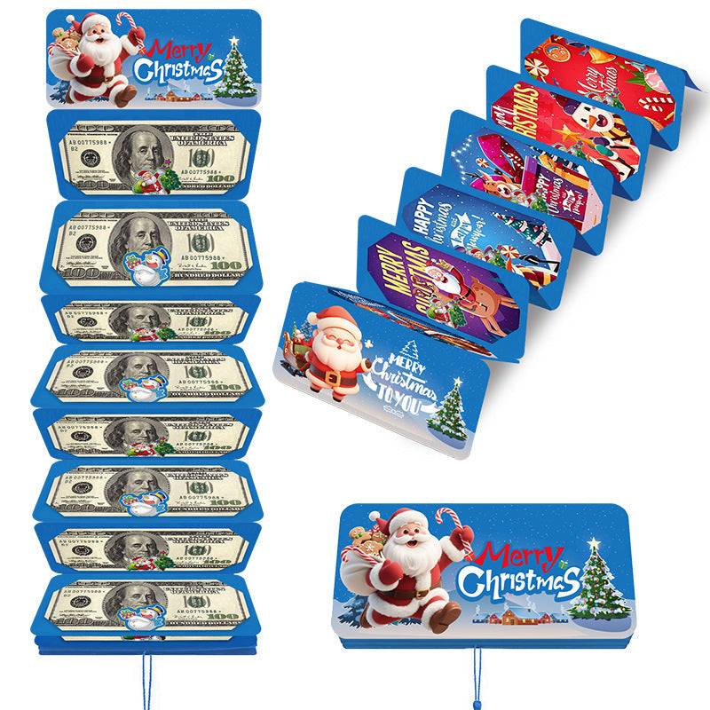🔥🎁Köp 1, få 1 gratis🔥💶🎅 Julkuvert för pengagåva – Kreativt, vikbart kuvert; perfekt för hemgjorda julgåvor i form av pengar; passar män, kvinnor, barn och föräldrar✨