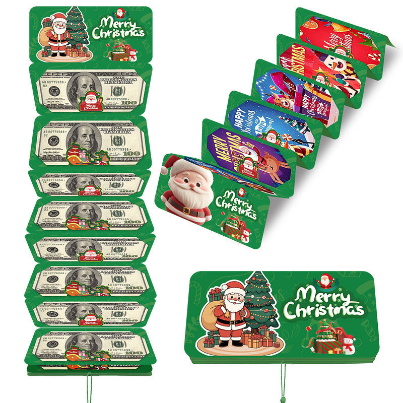 🔥🎁Köp 1, få 1 gratis🔥💶🎅 Julkuvert för pengagåva – Kreativt, vikbart kuvert; perfekt för hemgjorda julgåvor i form av pengar; passar män, kvinnor, barn och föräldrar✨