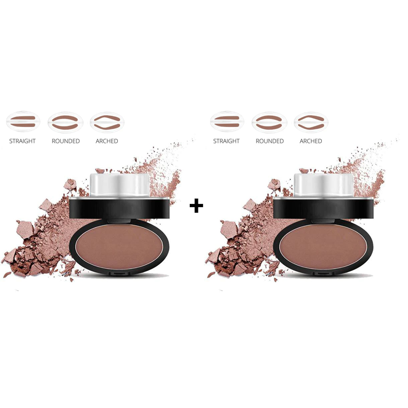 ✨Köp 1 Få 1 På Köpet🖌️50K+ Sålda!!!👋Eyebrow Stamp Pulverset med Applikatorborste, Ett Tryck Perfekta Ögonbryn, Vattentålig Långvarig 24H Ögonbrynsmakeup för Enkla Dagliga Salongsliknande Ögonbryn