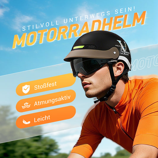 🛡️Atmungsaktiver, leichter und stoßfester Motorradhelm🏍️