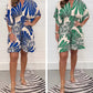 ⏳24-Stunden-Lieferung💥Lässiger, kurzer Jumpsuit mit Pflanzenprint für Damen