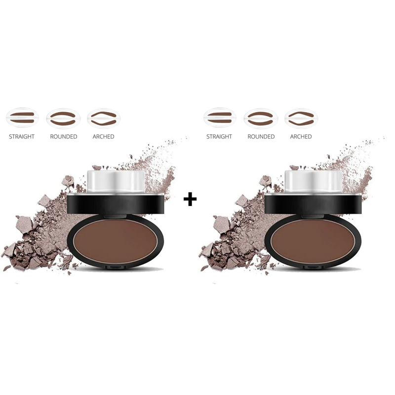 ✨Köp 1 Få 1 På Köpet🖌️50K+ Sålda!!!👋Eyebrow Stamp Pulverset med Applikatorborste, Ett Tryck Perfekta Ögonbryn, Vattentålig Långvarig 24H Ögonbrynsmakeup för Enkla Dagliga Salongsliknande Ögonbryn
