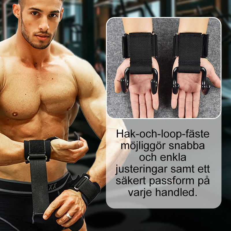 🔥50% RABATT NU! 💪 Tunga lyftremmar med handledskrok för styrketräning – Ökar greppet, minskar belastning på handleder, perfekt för marklyft, bänkpress och kraftträning på gymmet