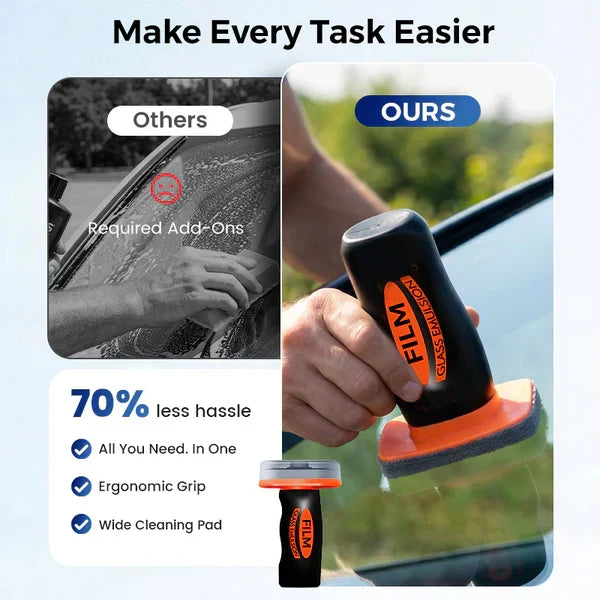 🚗 KÖP 2 FÅ 1 GRATIS! 💧 Rengöring för Borttagning av Oljefilm på Bilglas Sidoruta – Förbättrar Sikten, Eliminerar Repellerande Ytor & Enkel Applicering ✨