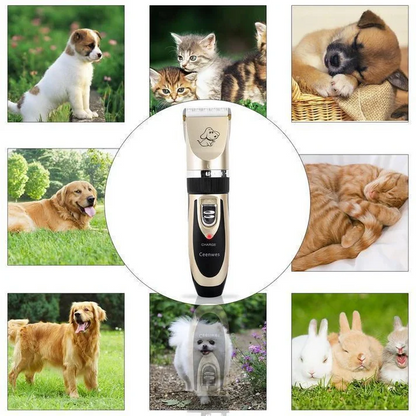 🥳2026 HETT ERBJUDANDE🥳💞50K+ SÅLDA! 🐾✂️ 50% RABATT! Tyst hårklippningsset för husdjur – sladdlös, keramiska blad, 4 distanskammar. För katter, hundar & hästar. Tyst trimning! 🔋💚