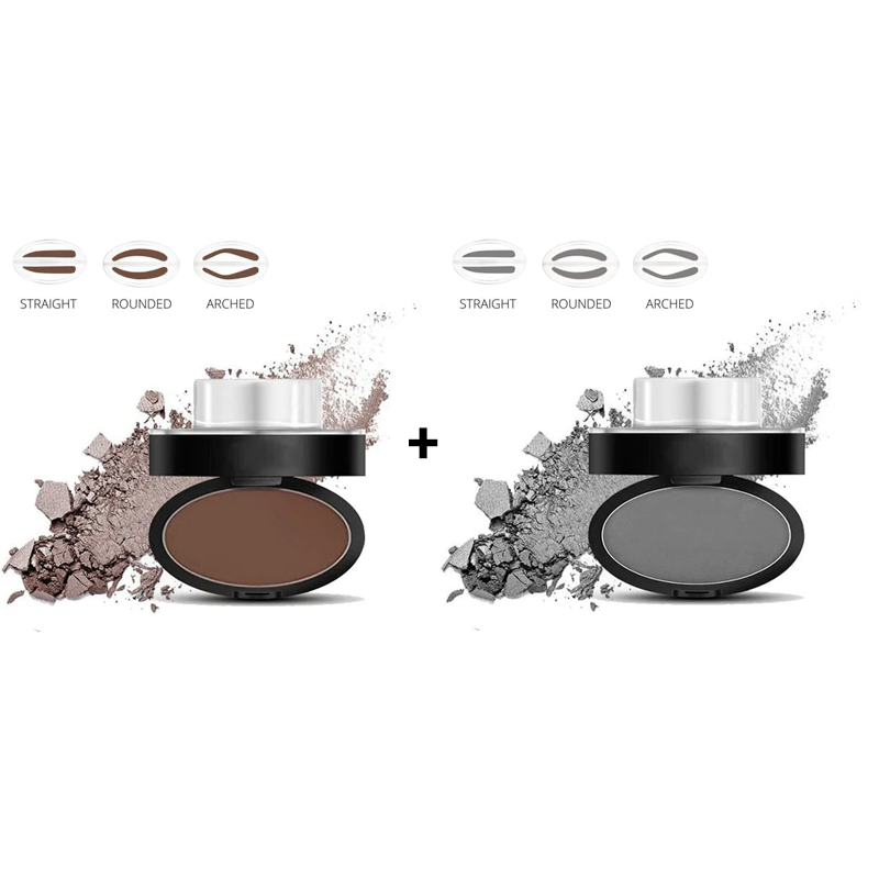 ✨Köp 1 Få 1 På Köpet🖌️50K+ Sålda!!!👋Eyebrow Stamp Pulverset med Applikatorborste, Ett Tryck Perfekta Ögonbryn, Vattentålig Långvarig 24H Ögonbrynsmakeup för Enkla Dagliga Salongsliknande Ögonbryn