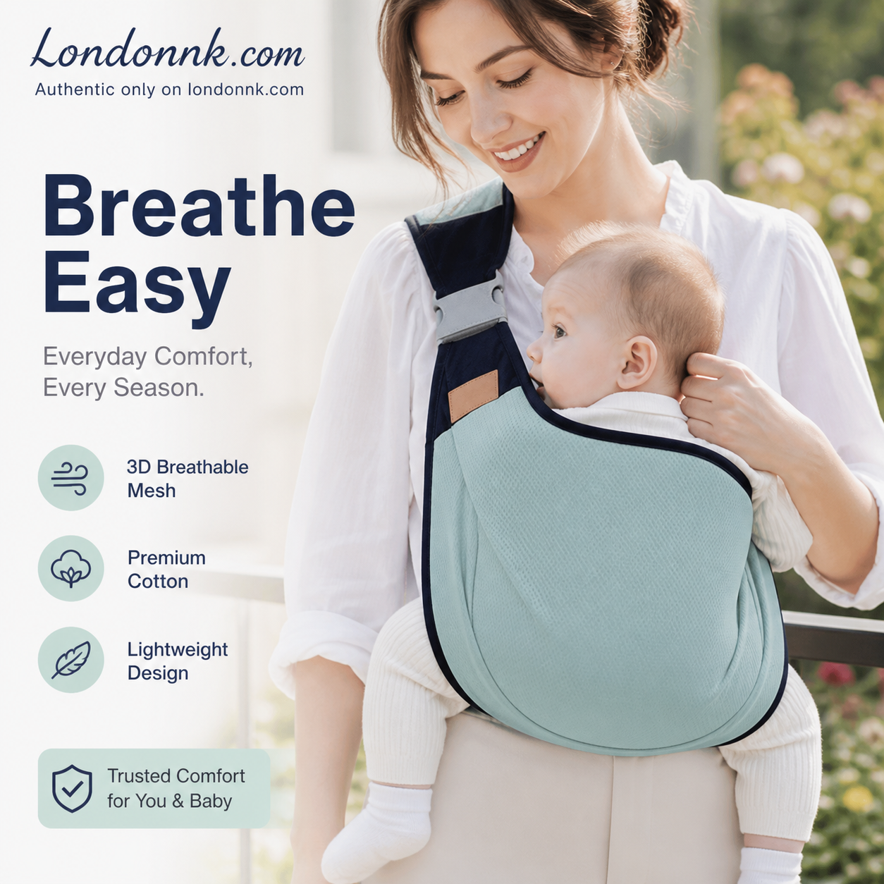 👶 50 % RABATT NU! 🧺 4-i-1 bärsele med ventilerande mesh – 0–36 månader, fram & rygg – nära barnet, händerna fria 💕