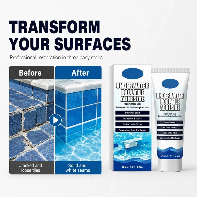 💧 50% RABATT NU! Höghållfast undervattenslim för poolkakel – professionell reparation utan att tömma poolen – snabb bindning, hållbar & estetisk finish ✨