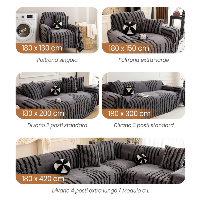 🛁✨ Plysch Soffskydd Mjukt & Halkfritt – 9 Färger, 5 Storlekar (180x130cm till 180x420cm) – Elegant Skydd för Soffa 1–4+ Personer 🏠💕