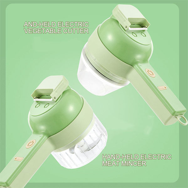 🛒 50% RABATT NU! 🔥4-i-1 portabel elektrisk skivningsuppsättning – multifunktionell för köksförberedelser ✨🥕