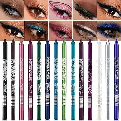 ✨ 14-delars set med vattenfast gel-eyeliner Med metallisk och pärlemorskimrande finish Långvarig, smetfri formula✨