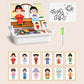 Magnetische Puzzlebox für Kinder mit Spiel- und Malbrett
