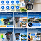 ⏳Tidsbegränsat erbjudande⏰📷 Soldriven Wi-Fi utomhussäkerhetskamera 6K 9MP｜3 objektiv, PTZ 360°, IP66 vattentät, färgnattsyn, tvåvägsljud, rörelsedetektion✨