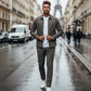 Lässiges, einfarbiges Zweiteiler-Set für Herren – Jacke und Hose