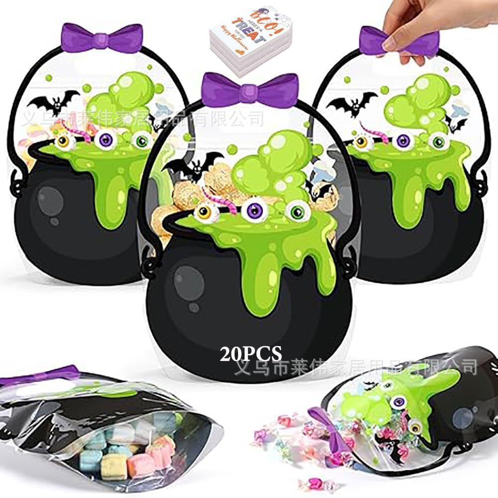 👻Halloween-bästsäljare🎃Halloween-transparenta pumpapåsar✨Perfekta för fester, trick-or-treat och klassrumspresenter