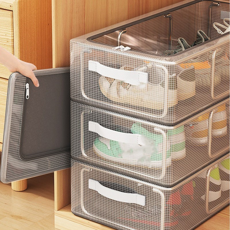🔥Vikbar PVC Skolåda 🥿 Vattentät & Dammskyddad, organisera alla dina skor!📦