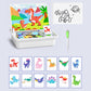 Magnetische Puzzlebox für Kinder mit Spiel- und Malbrett