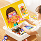 Magnetische Puzzlebox für Kinder mit Spiel- und Malbrett