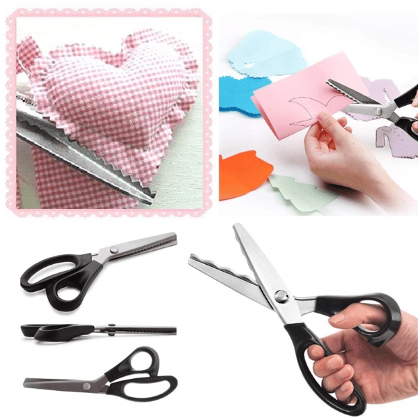 ✂️ 50% RABATT NU! Serrated Sewing Scissors – vassa tandade blad, ergonomisk design & mångsidig användning – perfekt för tyg, läder, papper och hantverk 🧵✨