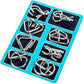 Metall Puzzle Ring achtteilig blaue Version Denksportaufgaben