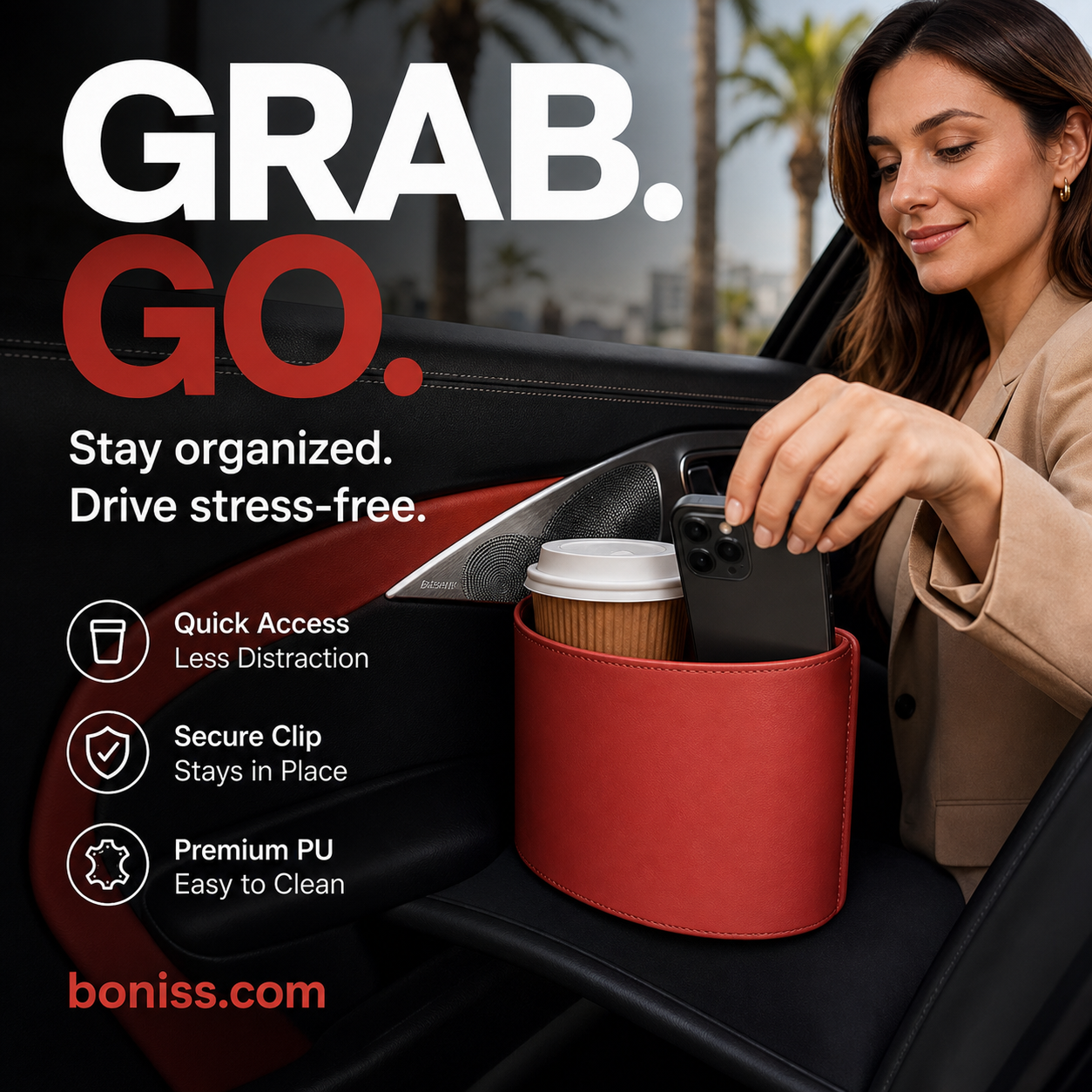 🥳2026 STOR REAAA🥳💞95K+ SÅLDA!🚗🧺 50% RABATT! Bilhållare i PU-läder för bildörr